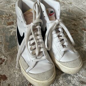Nike Blazer Women's White and Black High-Top Sneakers